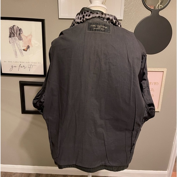 Marc Buchanan for Tannery West Vintage Leather and Fur Wide Collar Style Jacket - Picture 13 of 16